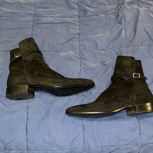 Saint Laurent Paris Clementi Boot In Black Suede Size 44